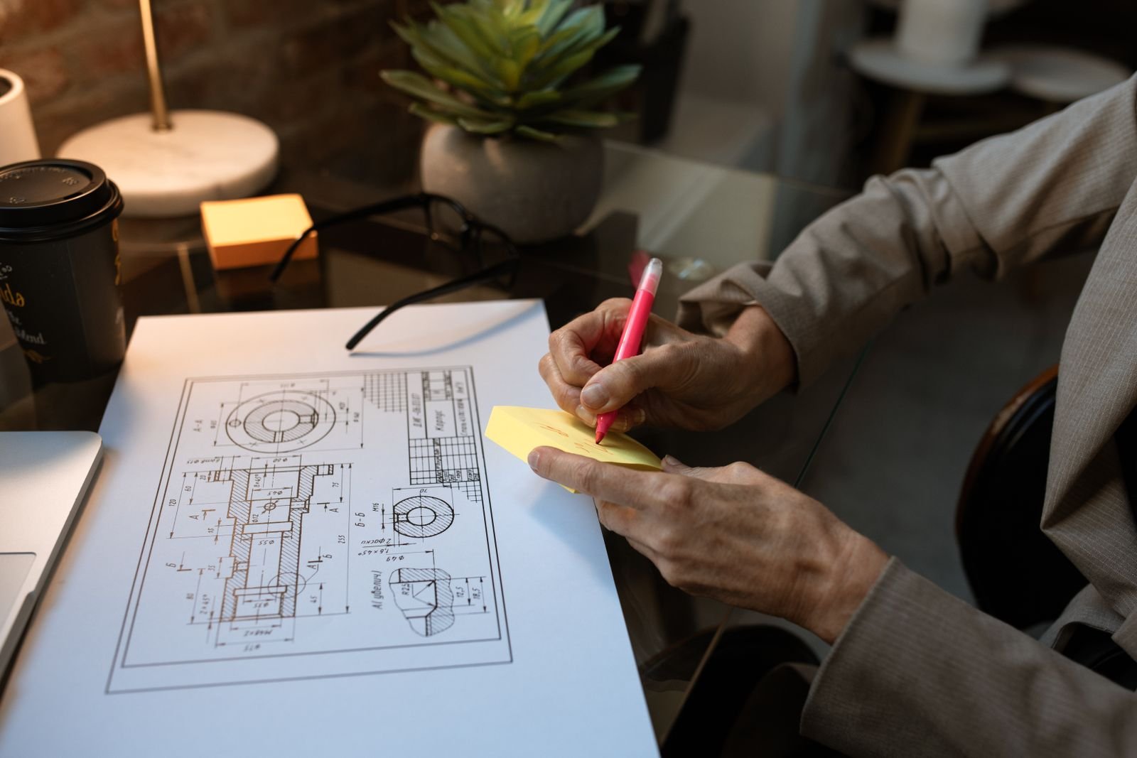 Espaço de trabalho com planejamento e anotações, imagem ilustrativa