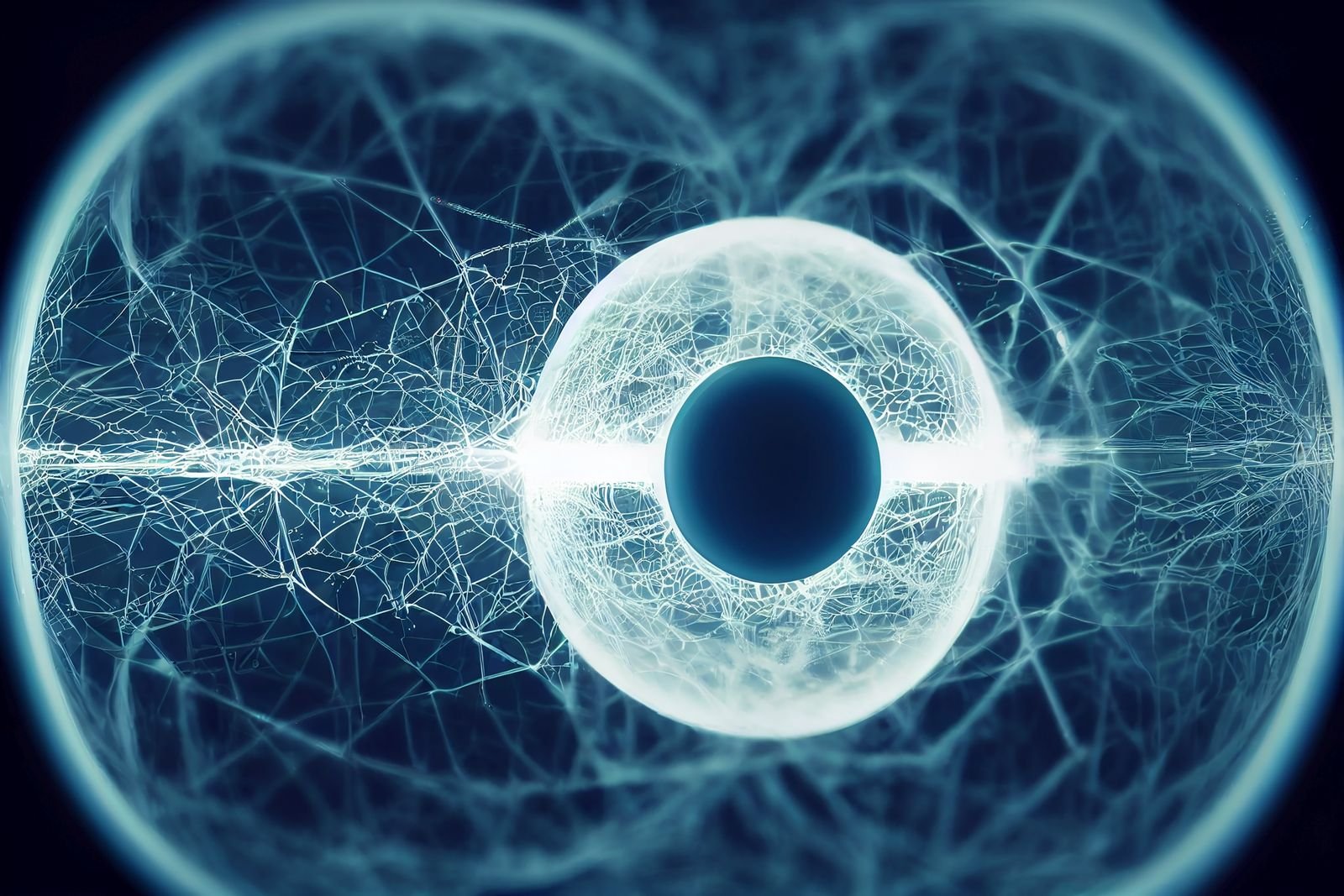 Ilustração digital abstrata de rede neural, imagem ilustrativa